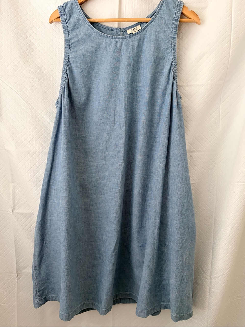 a.n.a Light Chambray denim Sleeveless Midi Dress